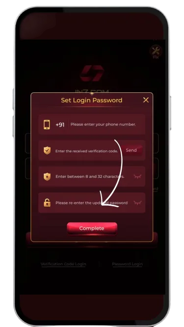 re-enter a password to confirm it